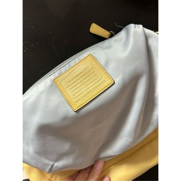 Coach Yellow Shoulder Bag with Curved Silhouette - Picture 7 of 7